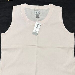 Chico's Soft Beige Sleeveless Top